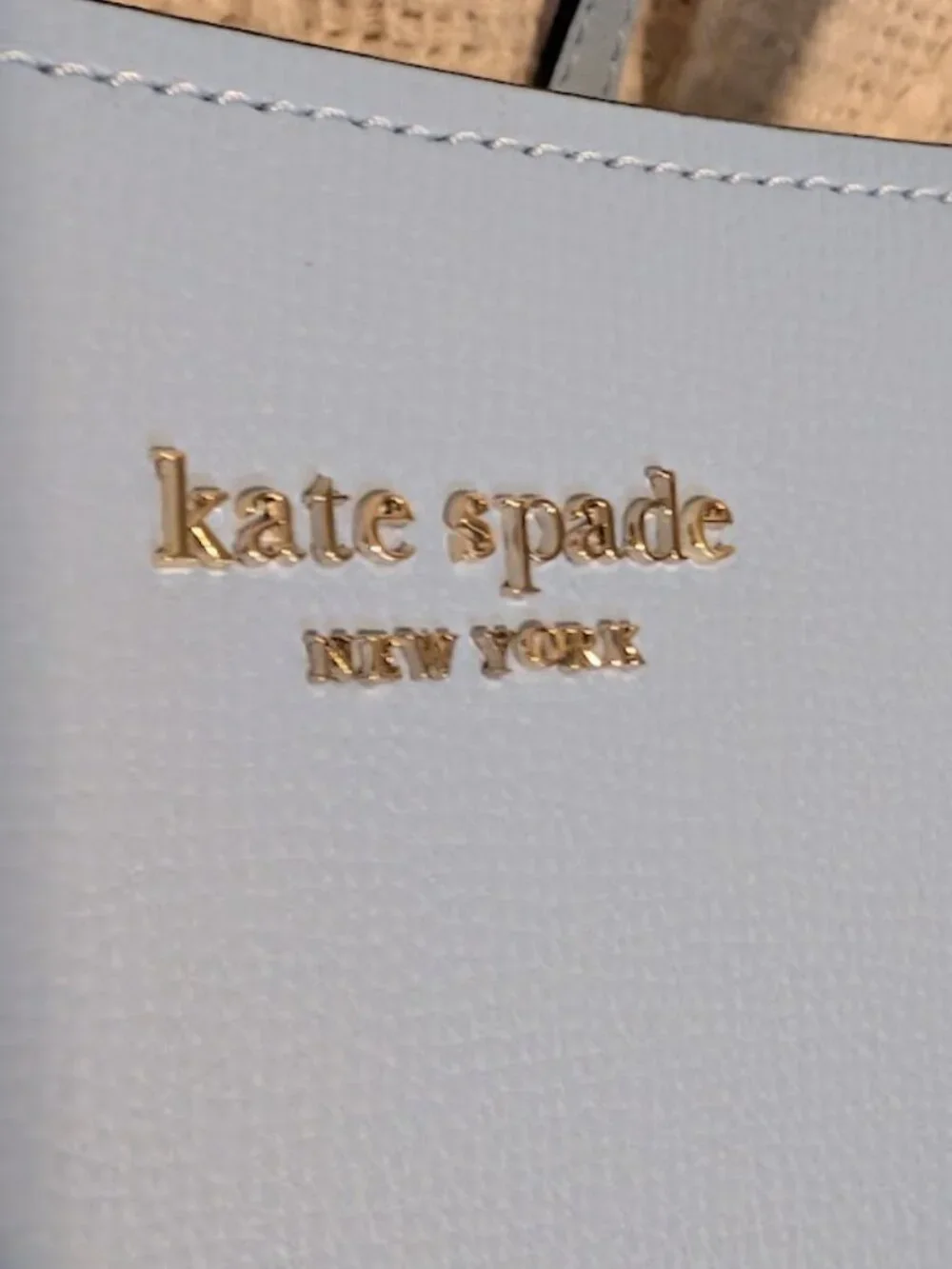 Kate Spade All Day Large Tote Bag Blue New Leather Carryall - Picture 4 of 6